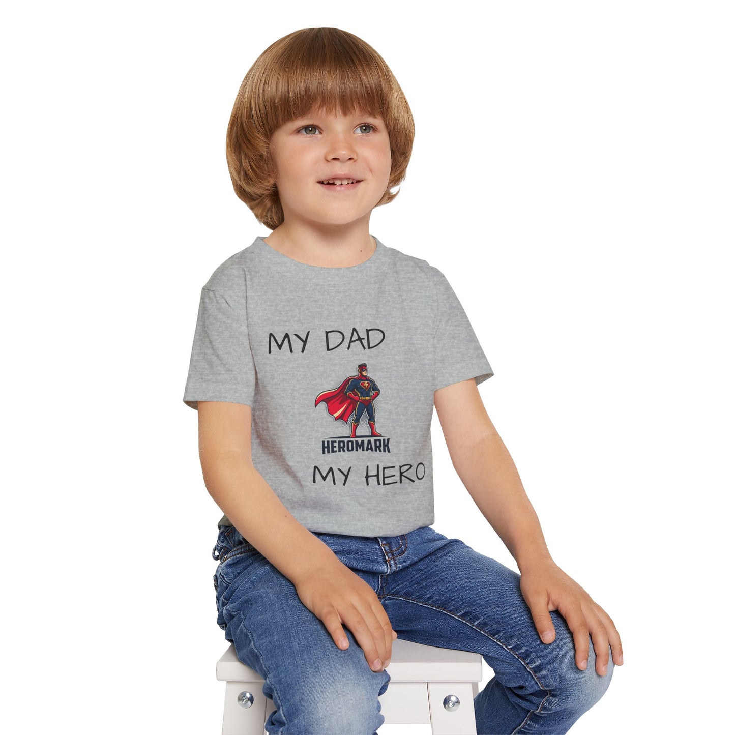 Toddler T-Shirt - "My Dad My Hero" Superhero Father’s Day Tee