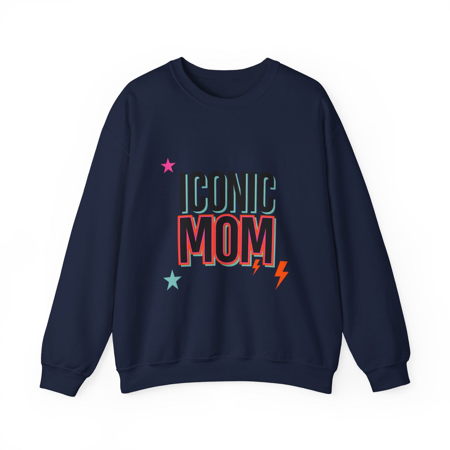 Iconic Mom Sweatshirt | Mother's Day Minimal Typographic Mom Sweatshirt, Retro Groovy Mom Tee