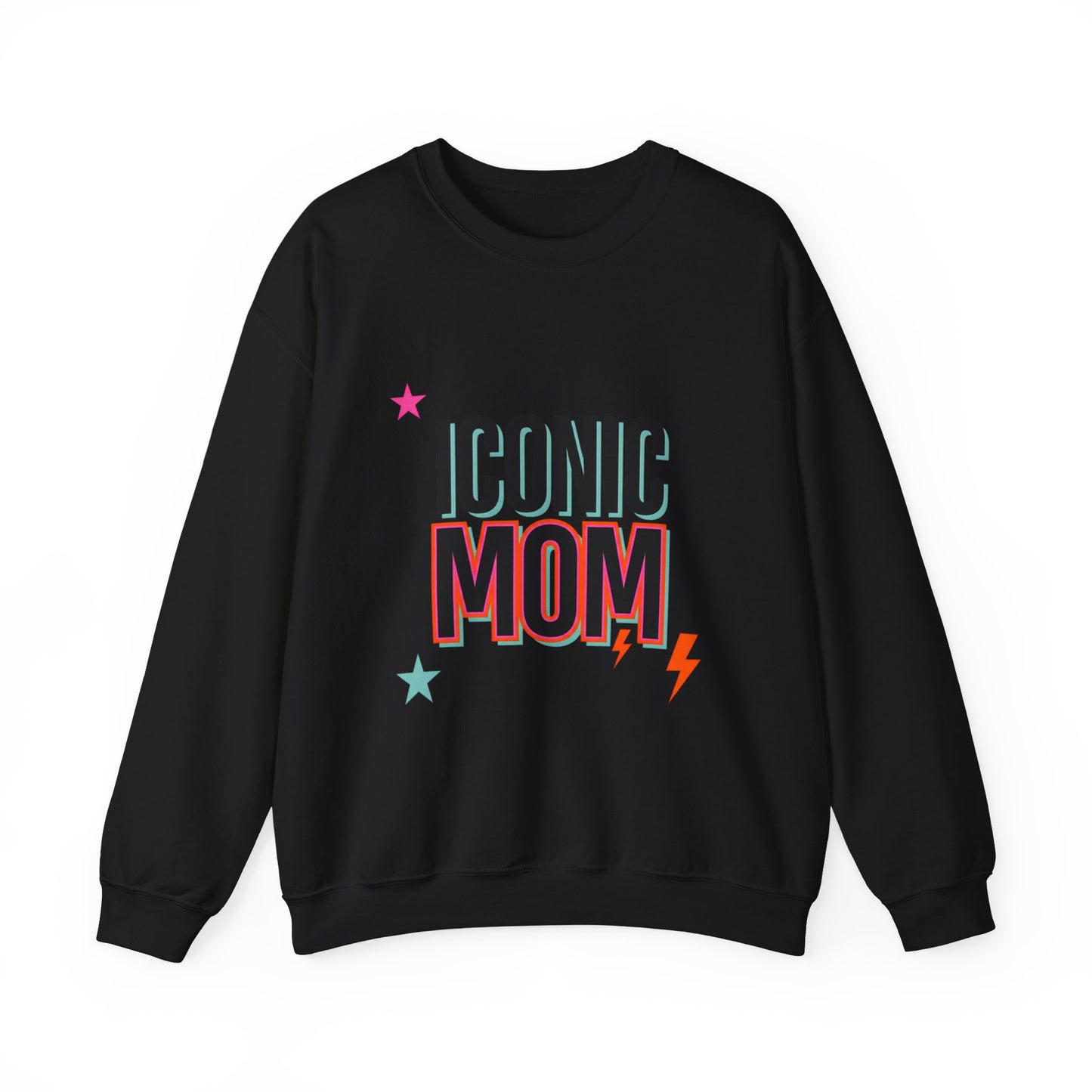 Iconic Mom Sweatshirt | Mother's Day Minimal Typographic Mom Sweatshirt, Retro Groovy Mom Tee