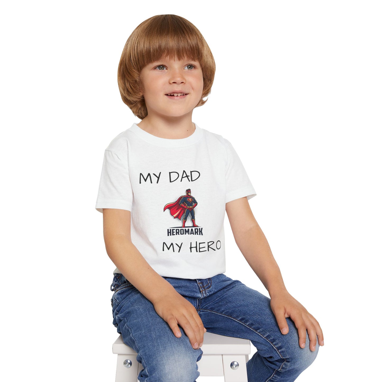 Toddler T-Shirt - "My Dad My Hero" Superhero Father’s Day Tee