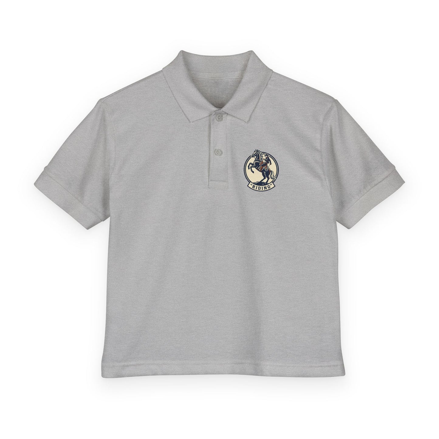 Vintage Globe Explorer logo Youth Polo | embroidered school crest