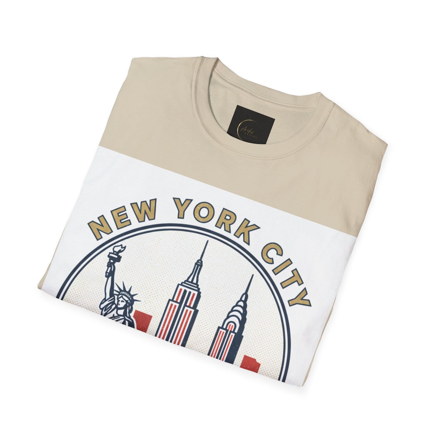 New York City Skyline T-Shirt — Statue of Liberty & Landmarks Retro Graphic Tee