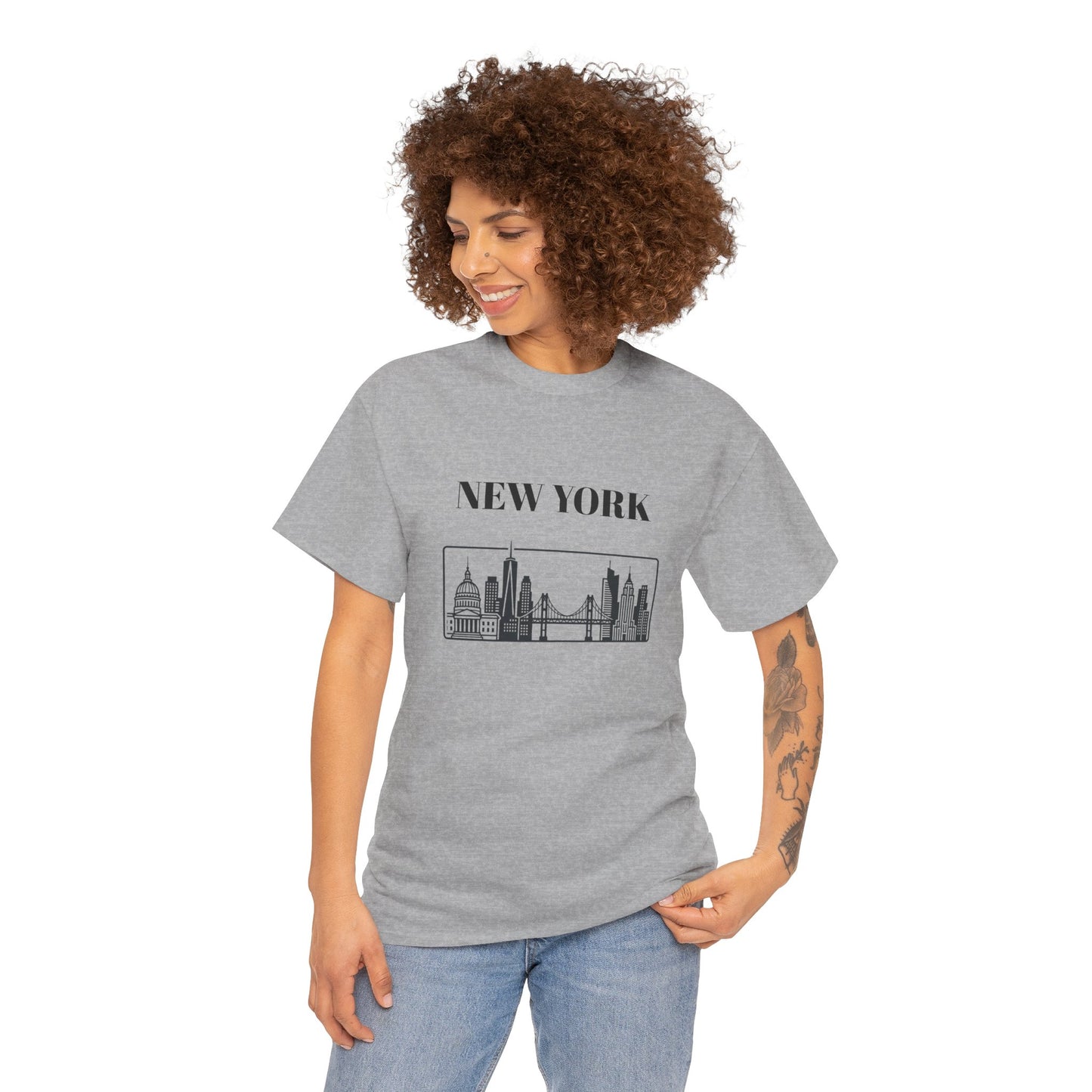New York Skyline Tee | Brooklyn Bridge Photo T-Shirt