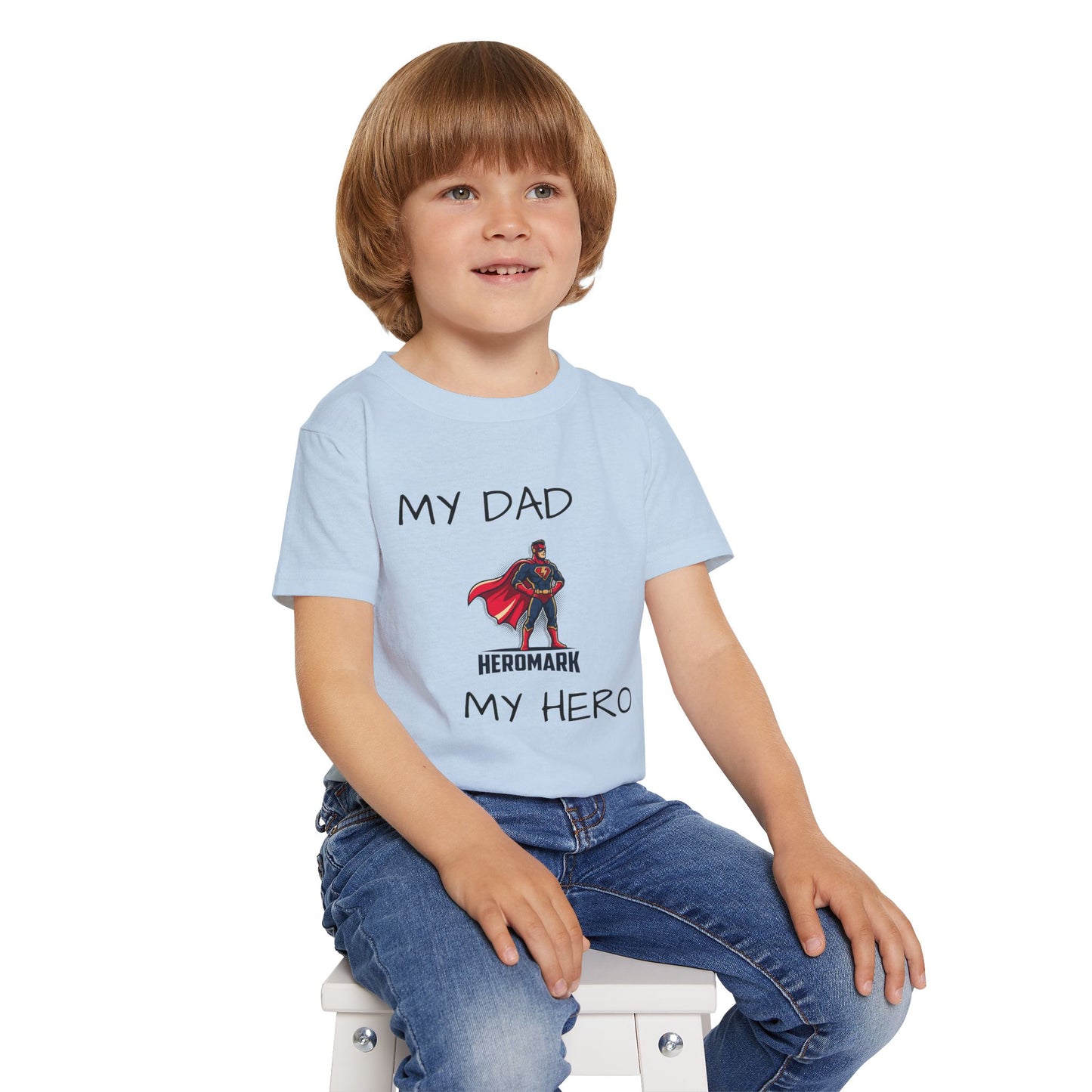Toddler T-Shirt - "My Dad My Hero" Superhero Father’s Day Tee