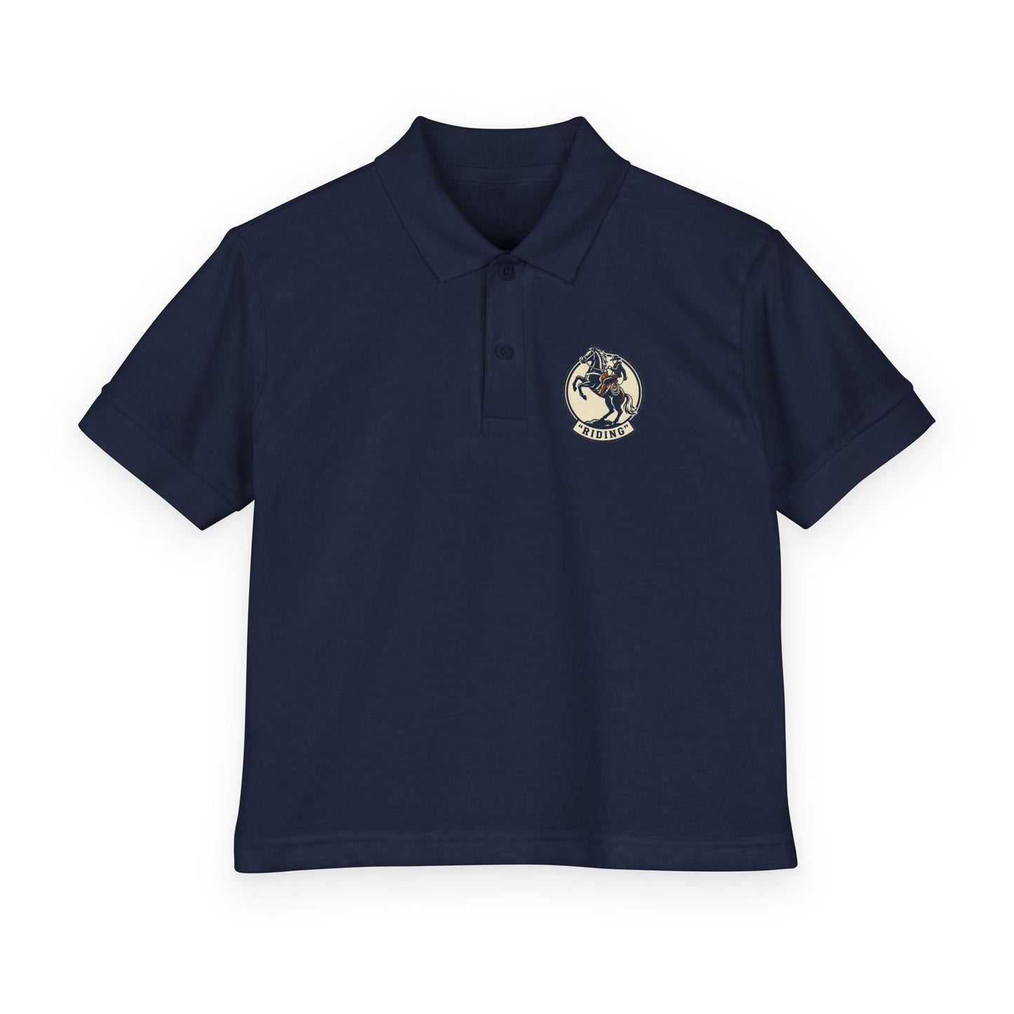 Vintage Globe Explorer logo Youth Polo | embroidered school crest