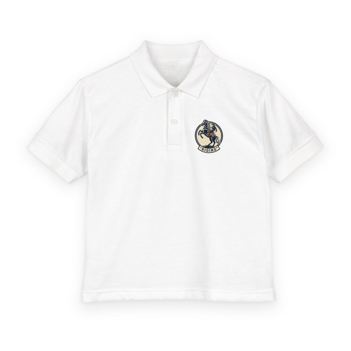 Vintage Globe Explorer logo Youth Polo | embroidered school crest