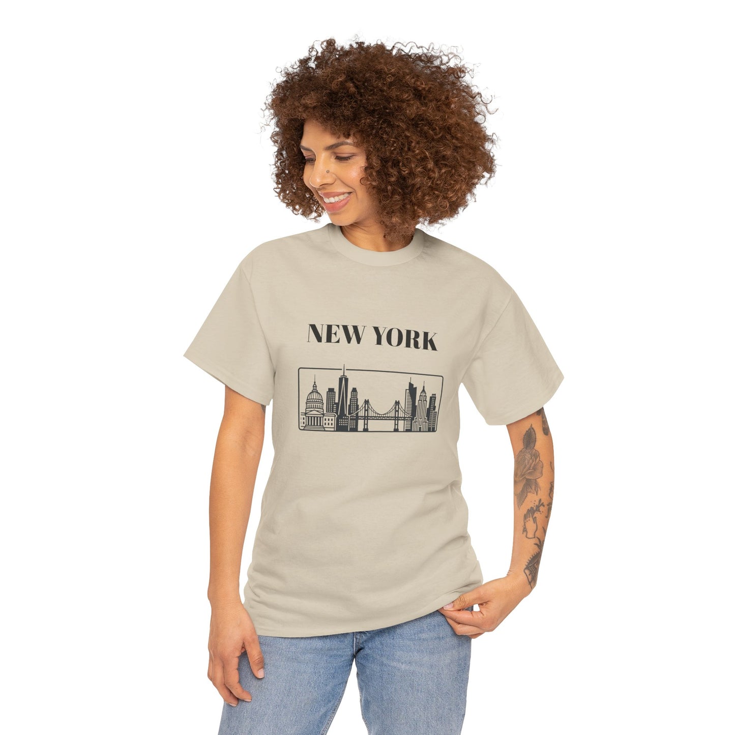New York Skyline Tee | Brooklyn Bridge Photo T-Shirt