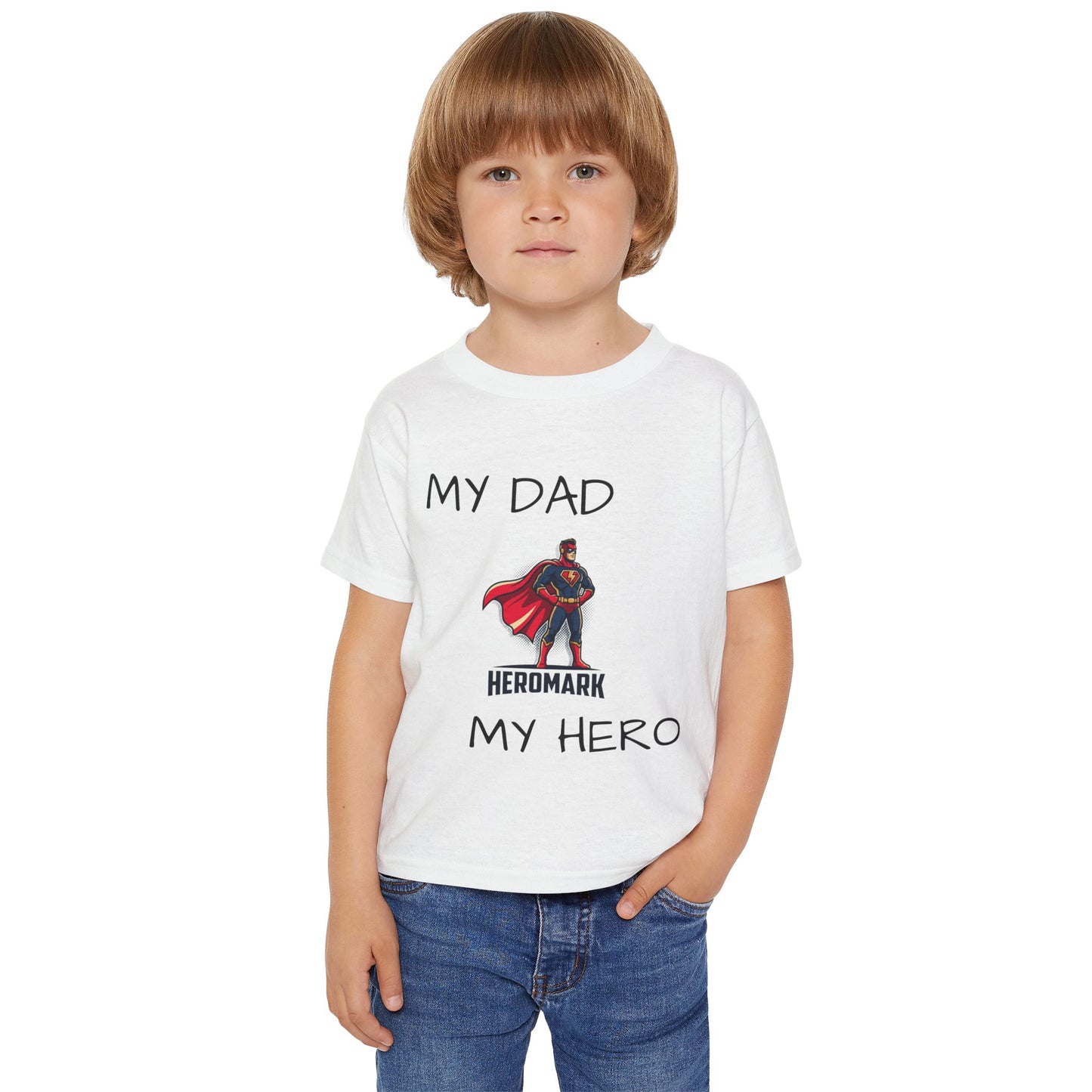 Toddler T-Shirt - "My Dad My Hero" Superhero Father’s Day Tee