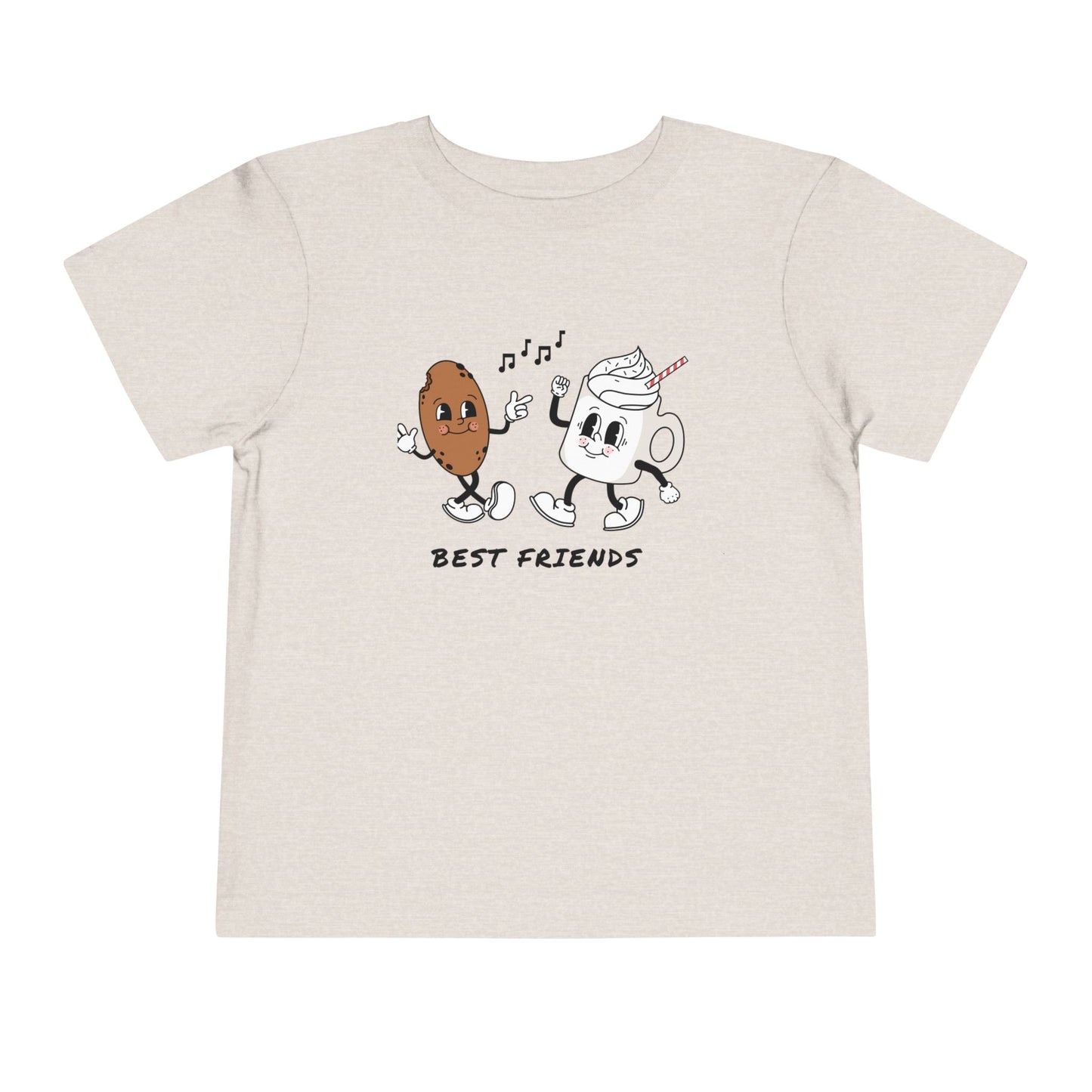Toddler Tee - 'Best Friends' Coffee & Donut Cartoon Graphic