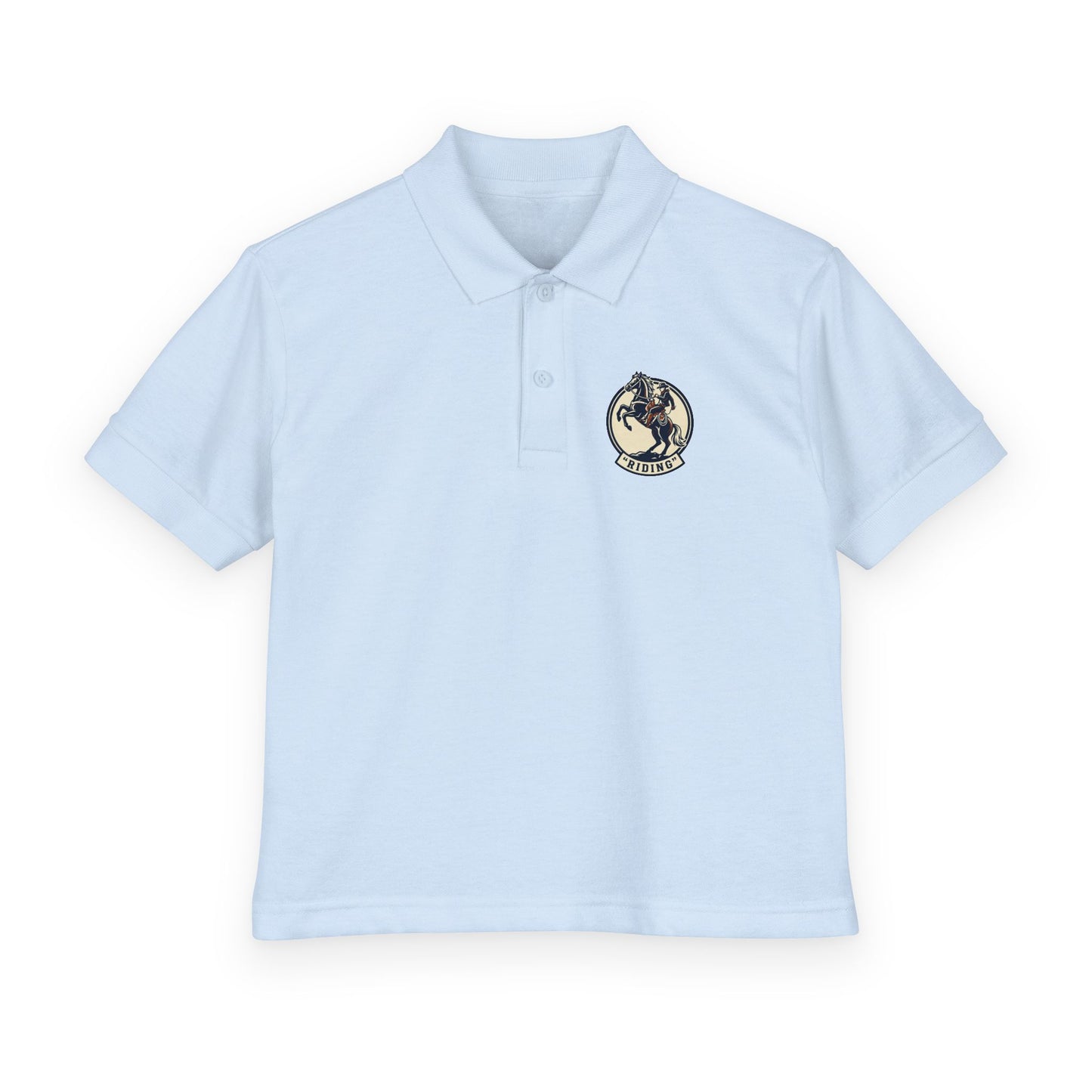 Vintage Globe Explorer logo Youth Polo | embroidered school crest