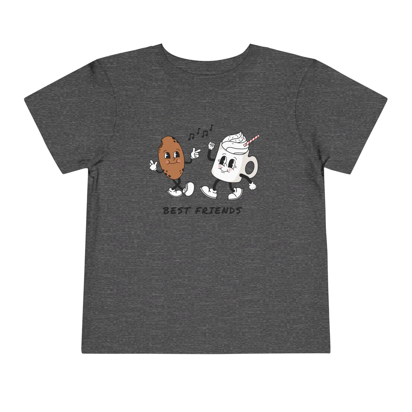 Toddler Tee - 'Best Friends' Coffee & Donut Cartoon Graphic