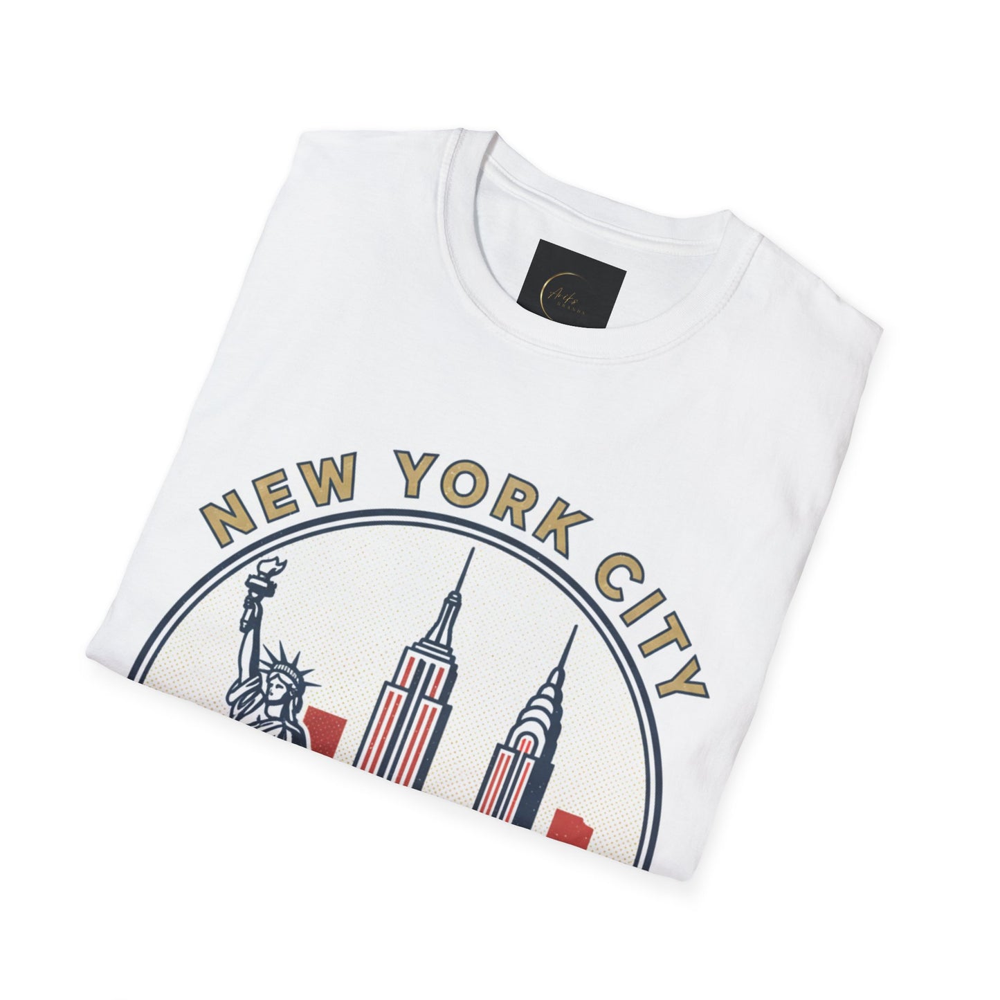 New York City Skyline T-Shirt — Statue of Liberty & Landmarks Retro Graphic Tee