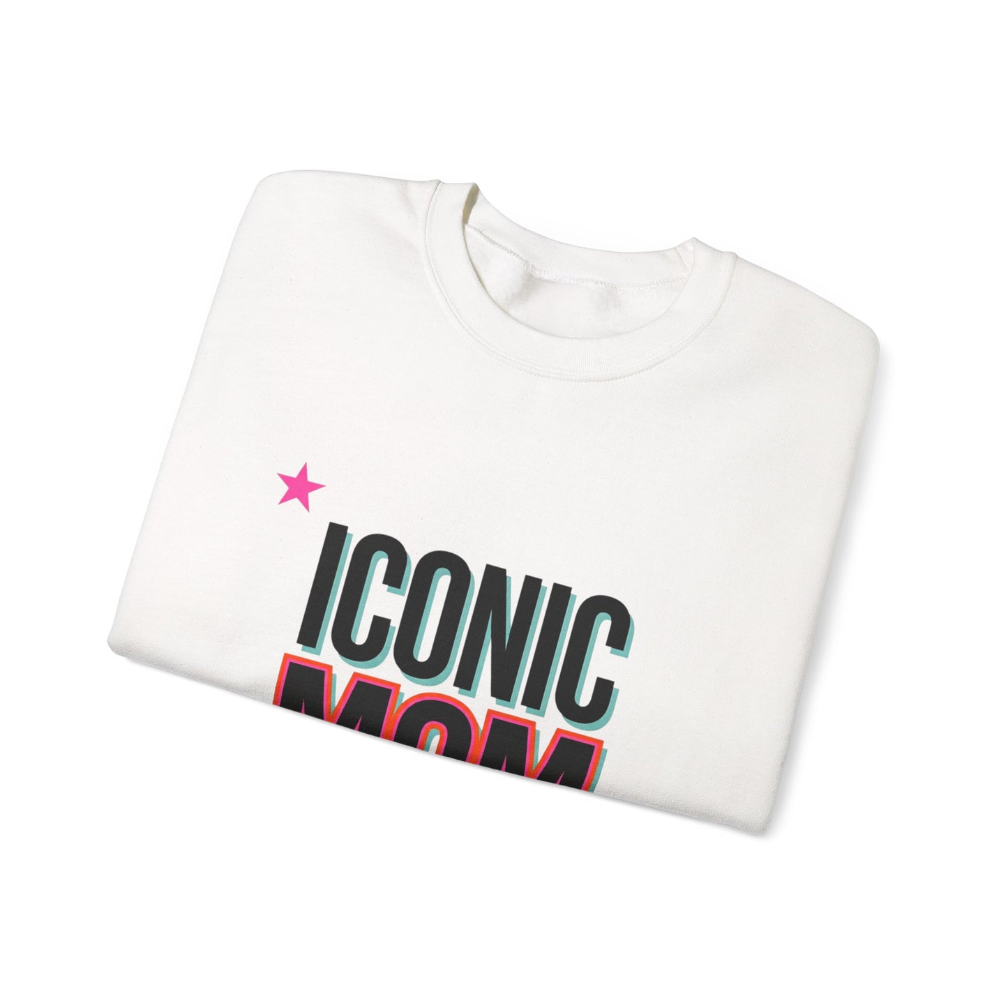 Iconic Mom Sweatshirt | Mother's Day Minimal Typographic Mom Sweatshirt, Retro Groovy Mom Tee