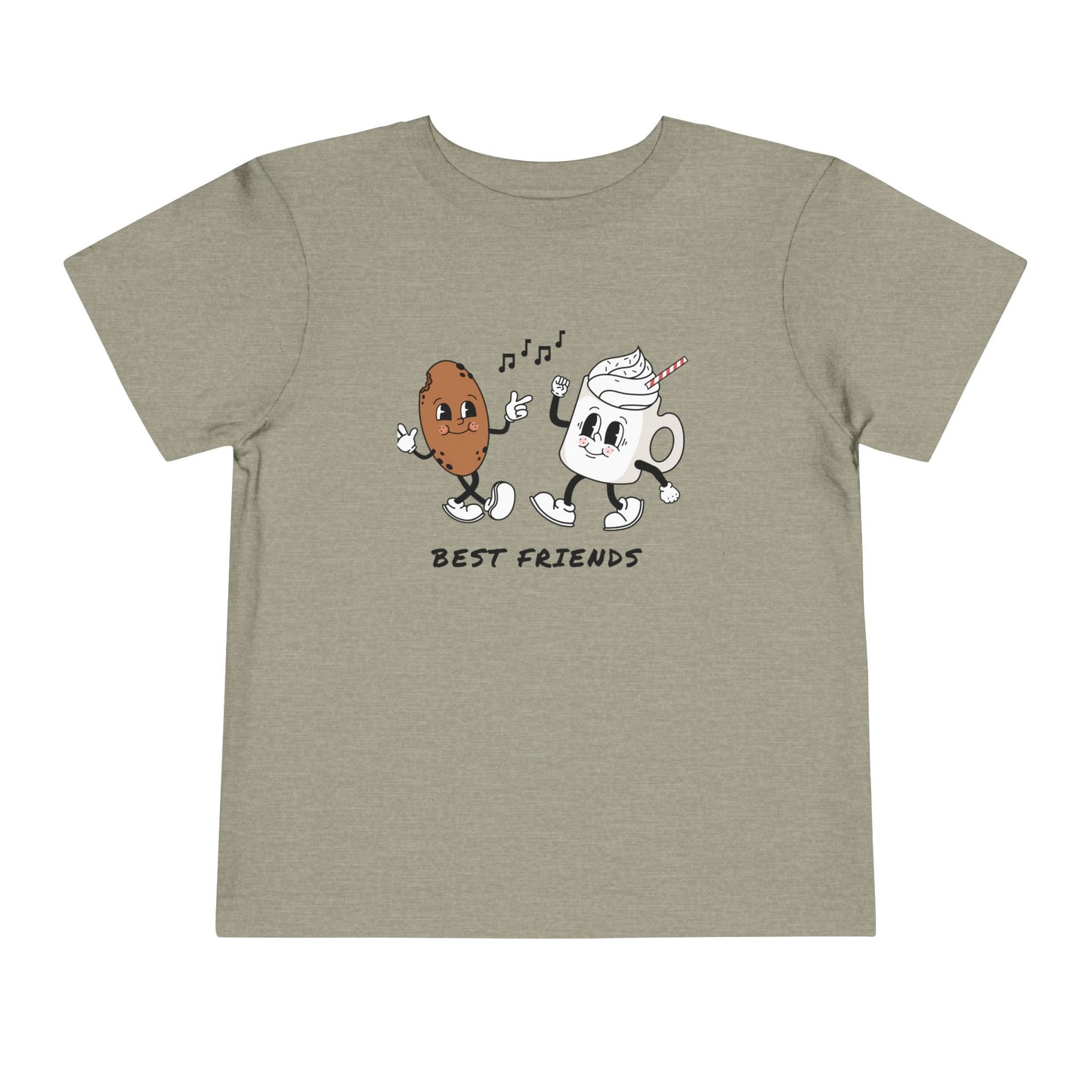 Toddler Tee - 'Best Friends' Coffee & Donut Cartoon Graphic