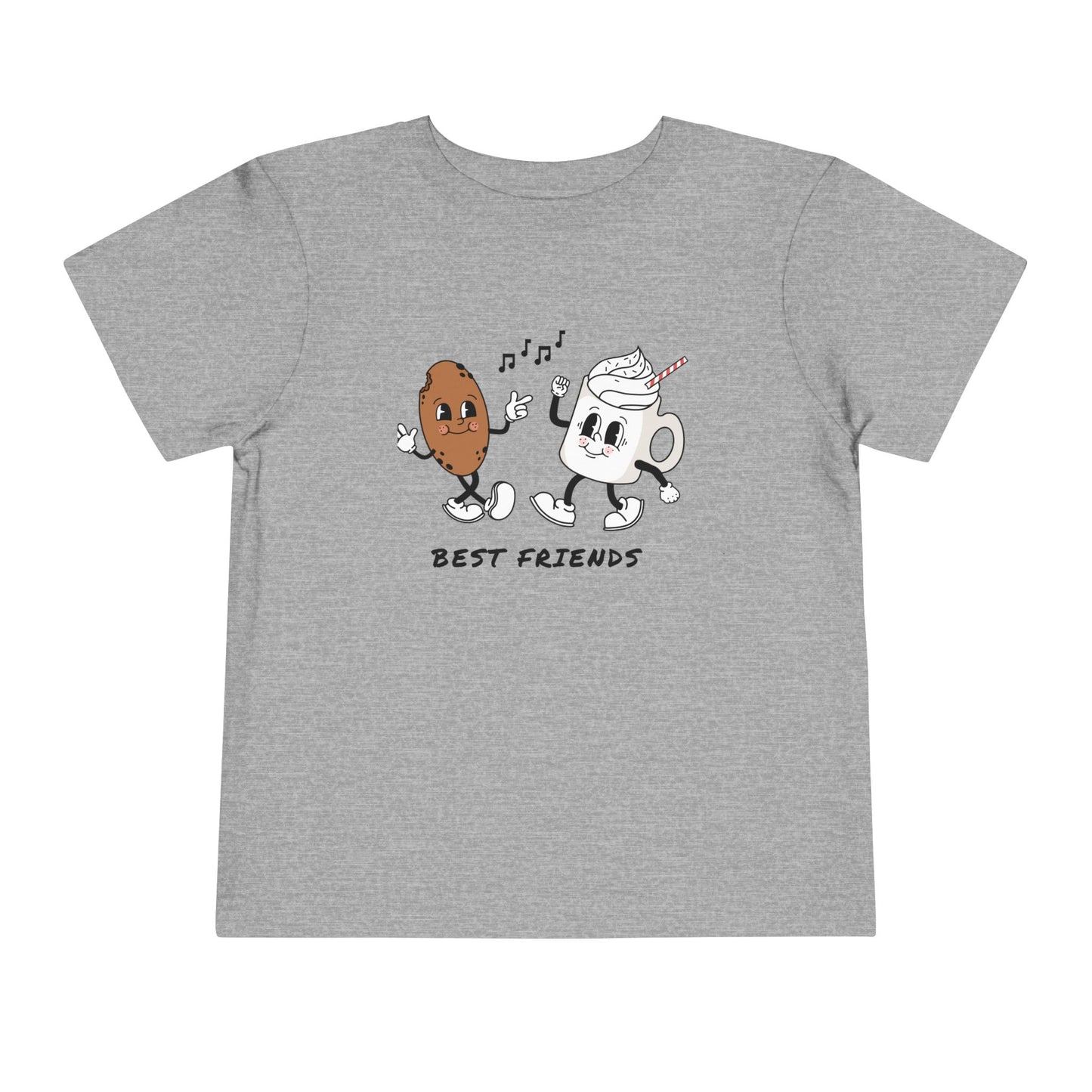 Toddler Tee - 'Best Friends' Coffee & Donut Cartoon Graphic