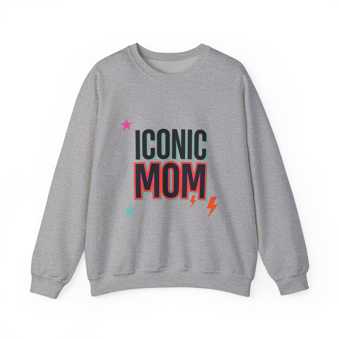 Iconic Mom Sweatshirt | Mother's Day Minimal Typographic Mom Sweatshirt, Retro Groovy Mom Tee