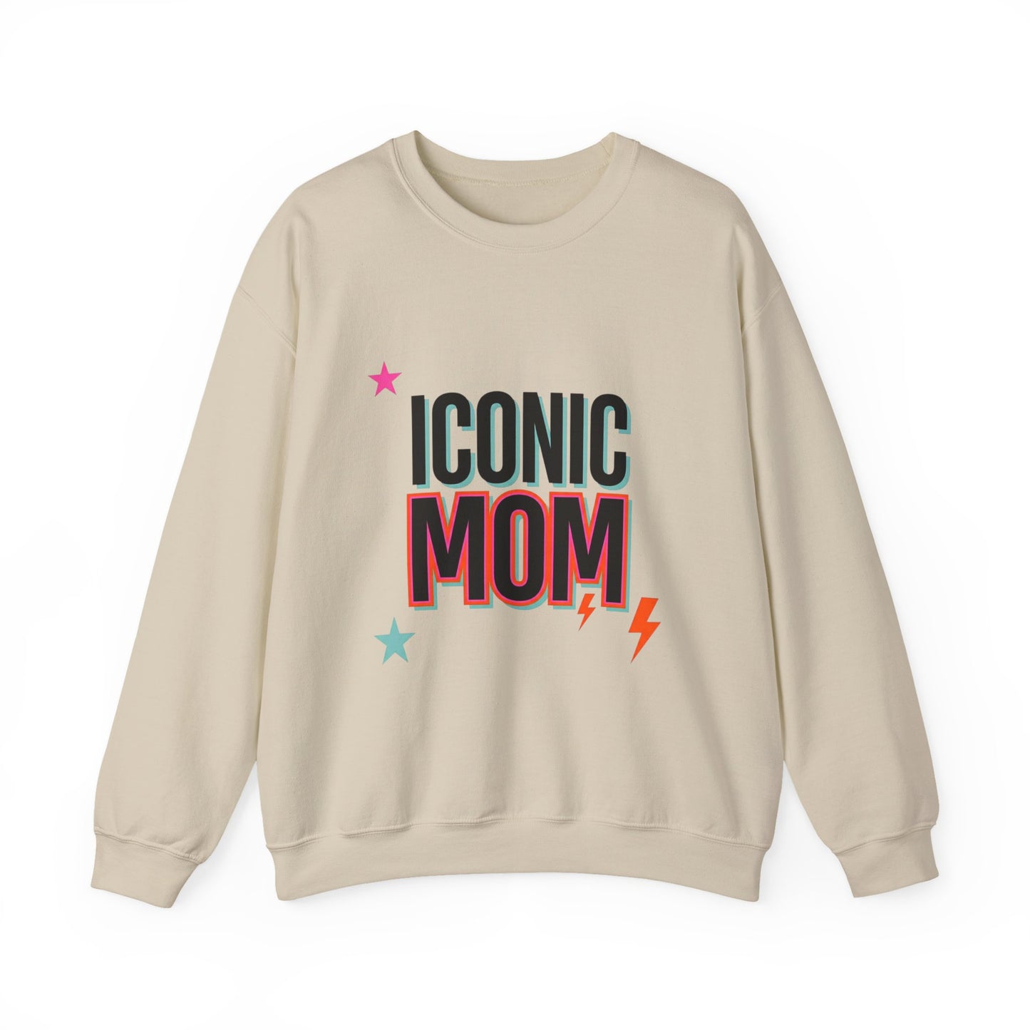 Iconic Mom Sweatshirt | Mother's Day Minimal Typographic Mom Sweatshirt, Retro Groovy Mom Tee
