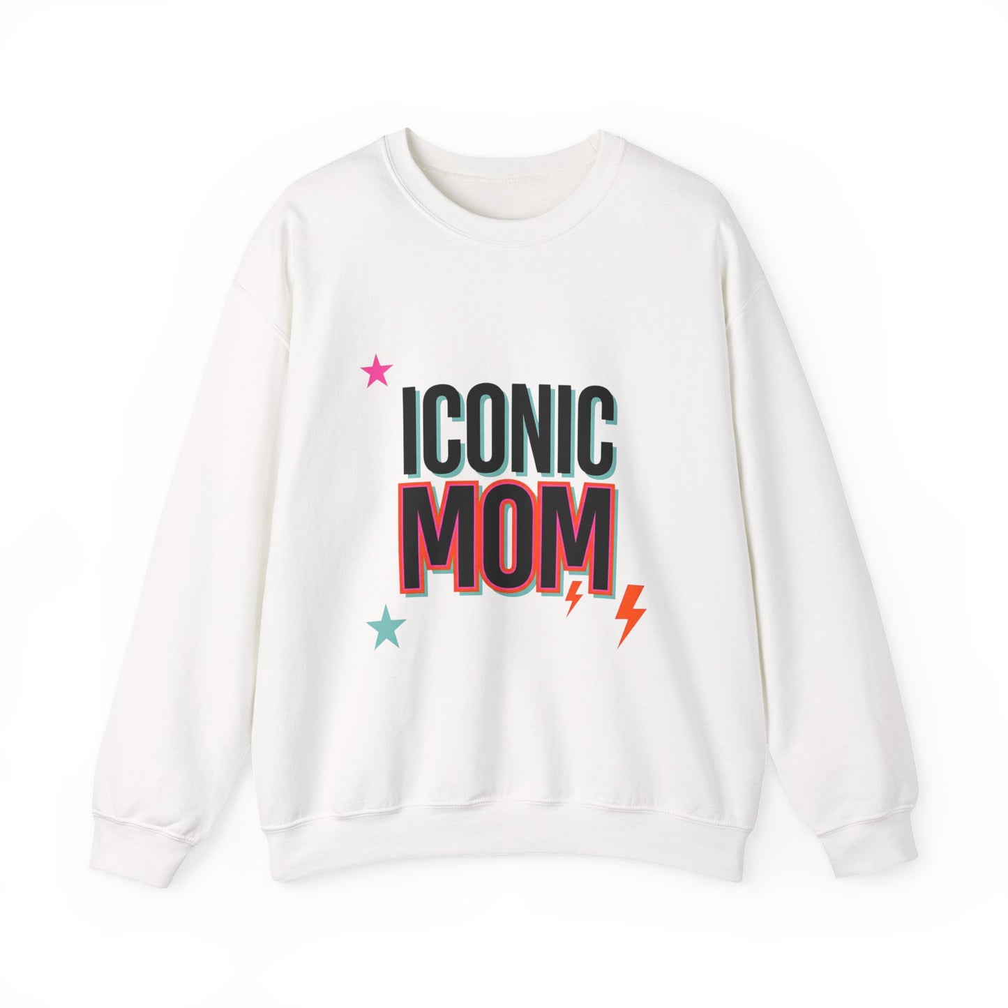 Iconic Mom Sweatshirt | Mother's Day Minimal Typographic Mom Sweatshirt, Retro Groovy Mom Tee