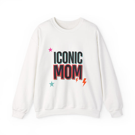 Iconic Mom Sweatshirt | Mother's Day Minimal Typographic Mom Sweatshirt, Retro Groovy Mom Tee