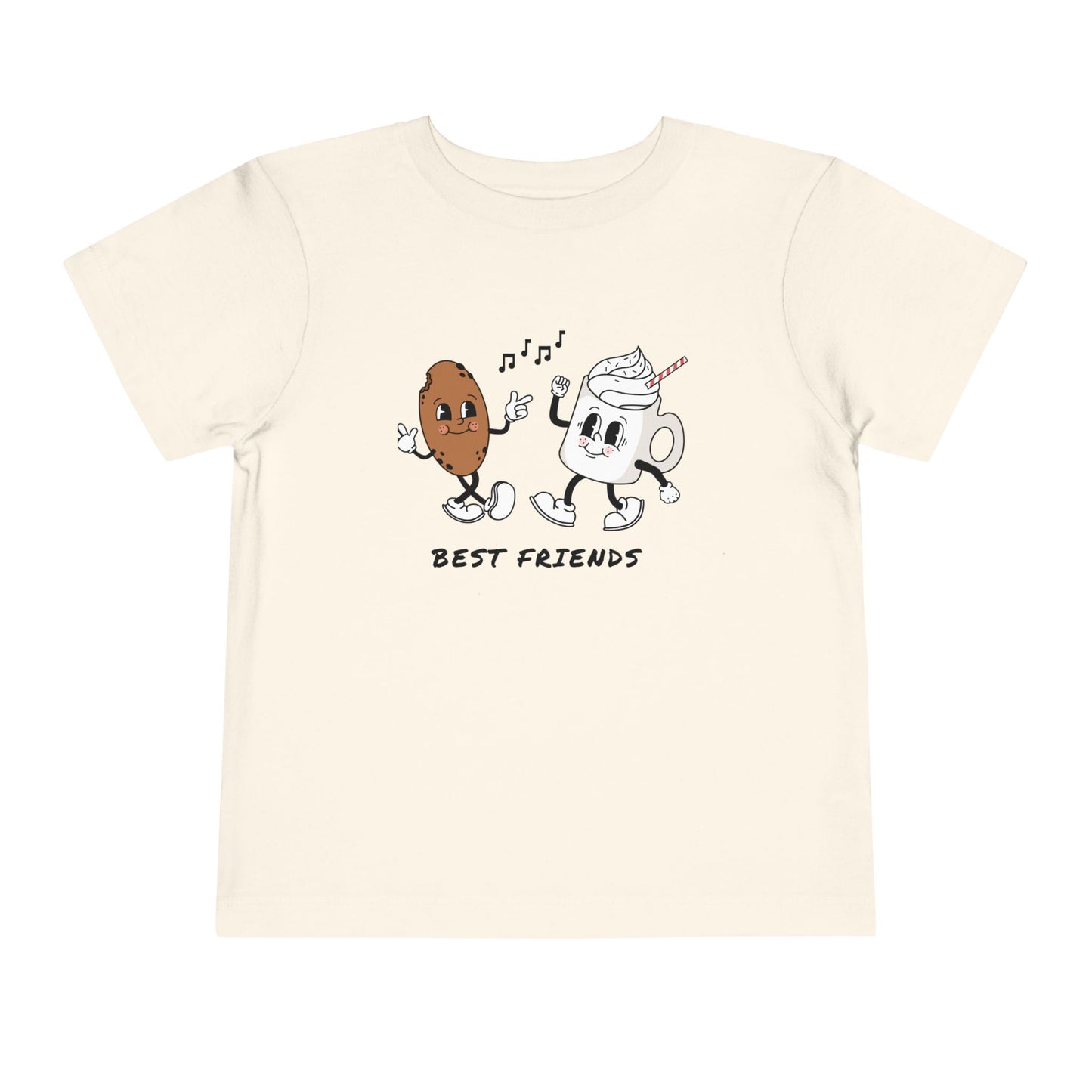Toddler Tee - 'Best Friends' Coffee & Donut Cartoon Graphic
