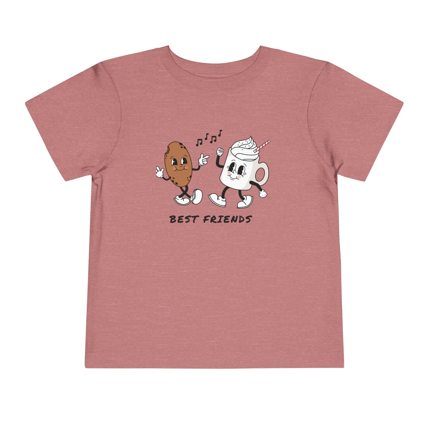 Toddler Tee - 'Best Friends' Coffee & Donut Cartoon Graphic