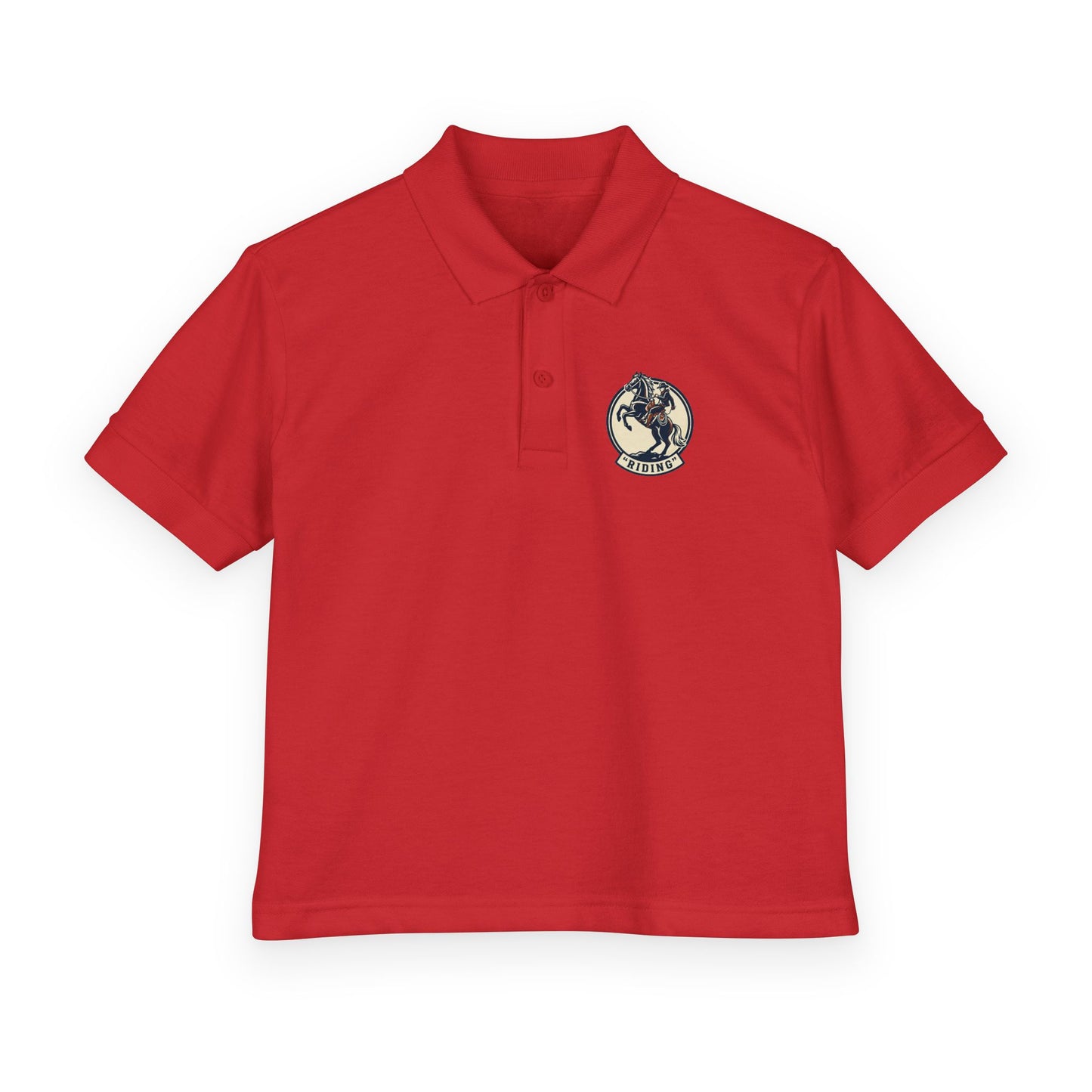 Vintage Globe Explorer logo Youth Polo | embroidered school crest