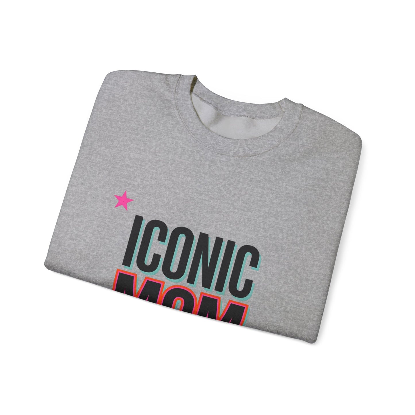 Iconic Mom Sweatshirt | Mother's Day Minimal Typographic Mom Sweatshirt, Retro Groovy Mom Tee