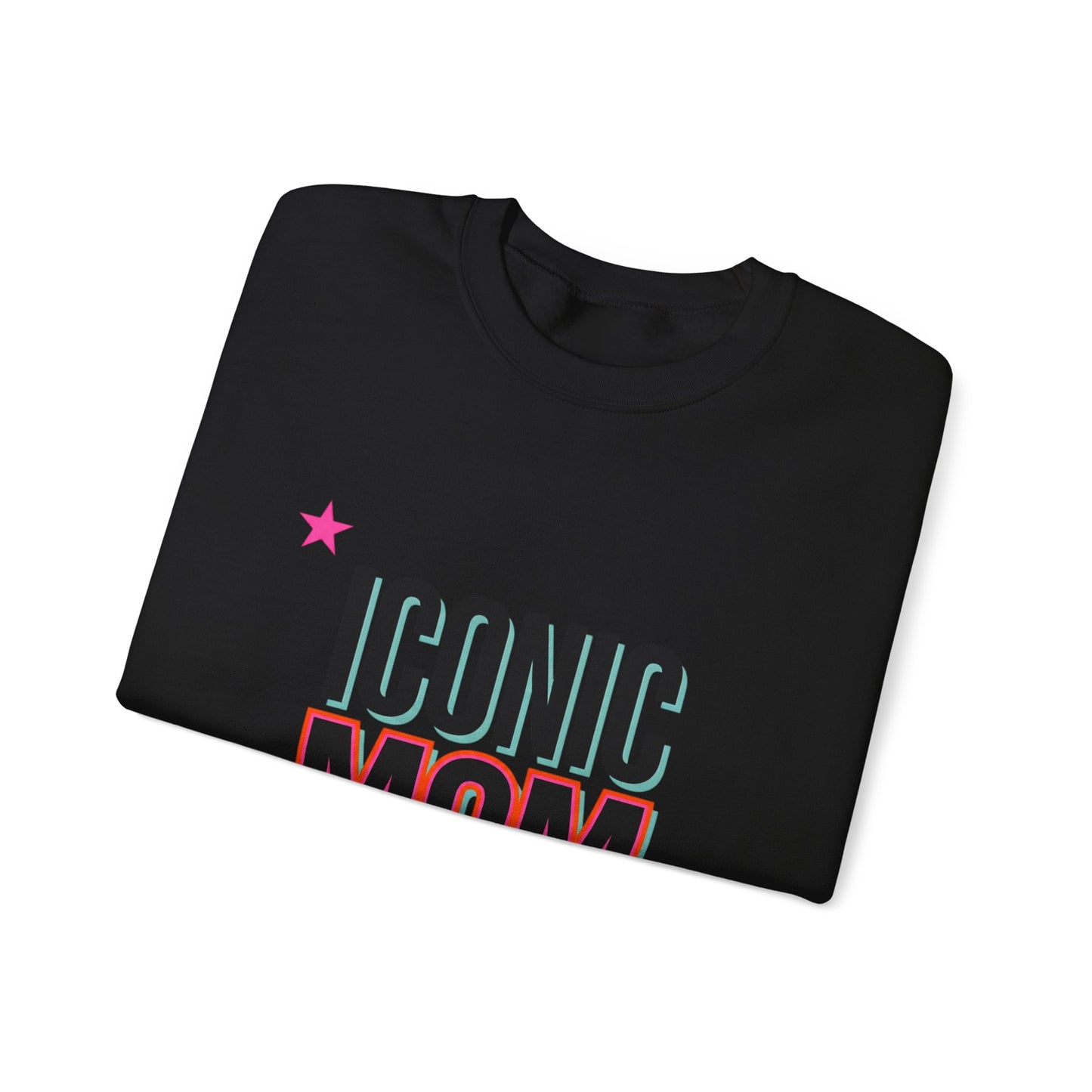 Iconic Mom Sweatshirt | Mother's Day Minimal Typographic Mom Sweatshirt, Retro Groovy Mom Tee