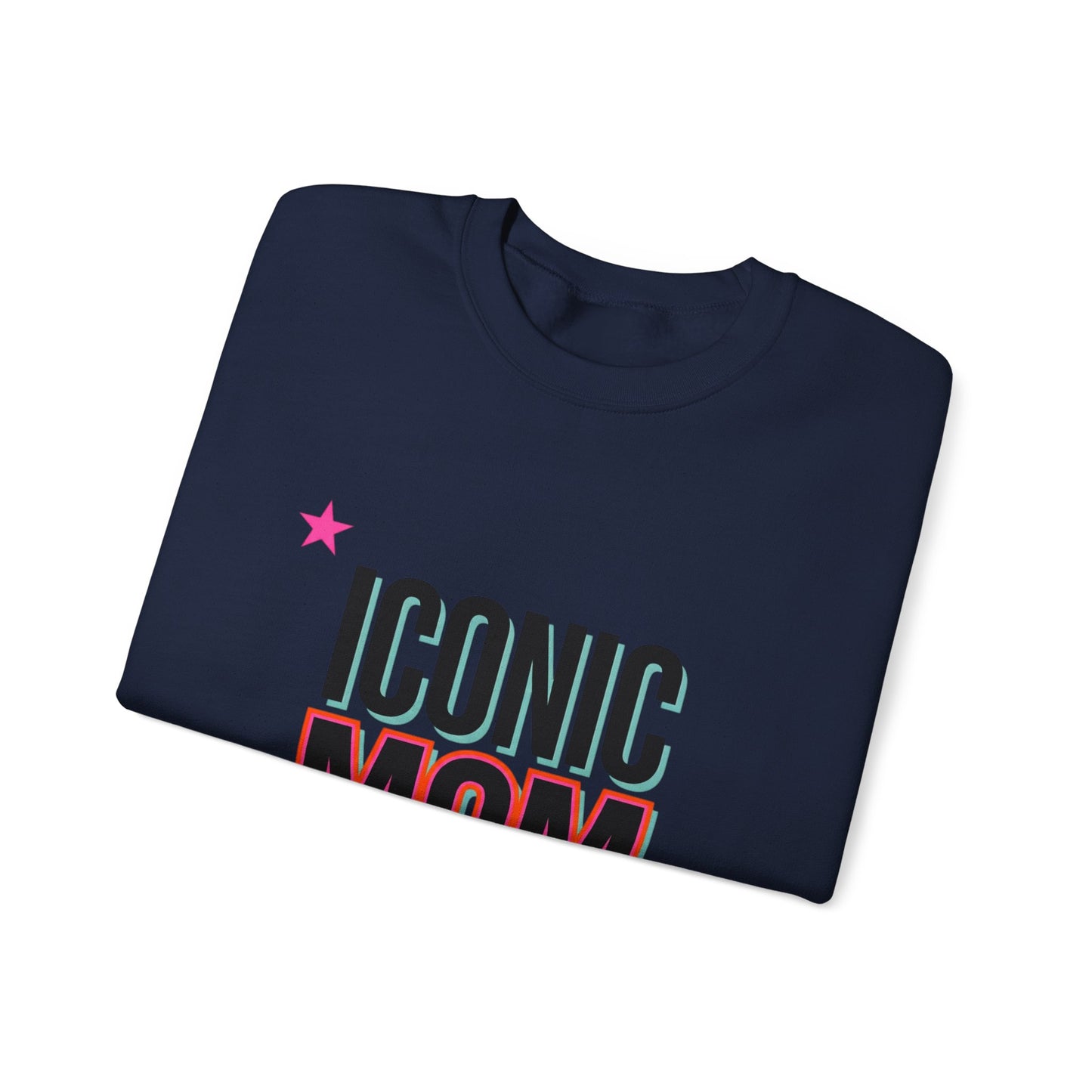 Iconic Mom Sweatshirt | Mother's Day Minimal Typographic Mom Sweatshirt, Retro Groovy Mom Tee