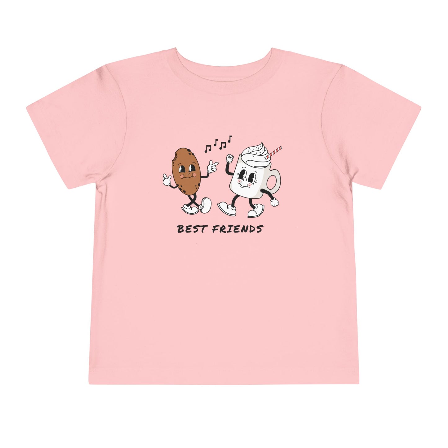 Toddler Tee - 'Best Friends' Coffee & Donut Cartoon Graphic