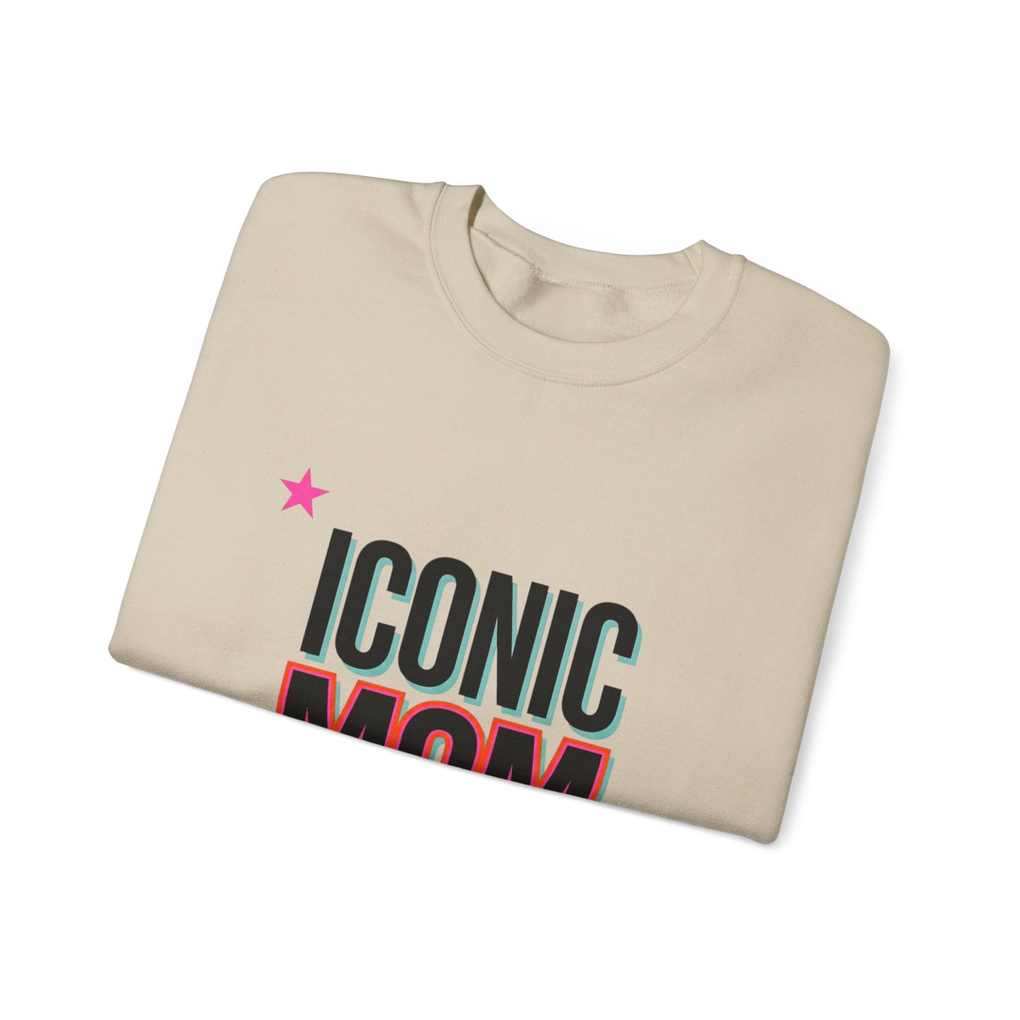 Iconic Mom Sweatshirt | Mother's Day Minimal Typographic Mom Sweatshirt, Retro Groovy Mom Tee