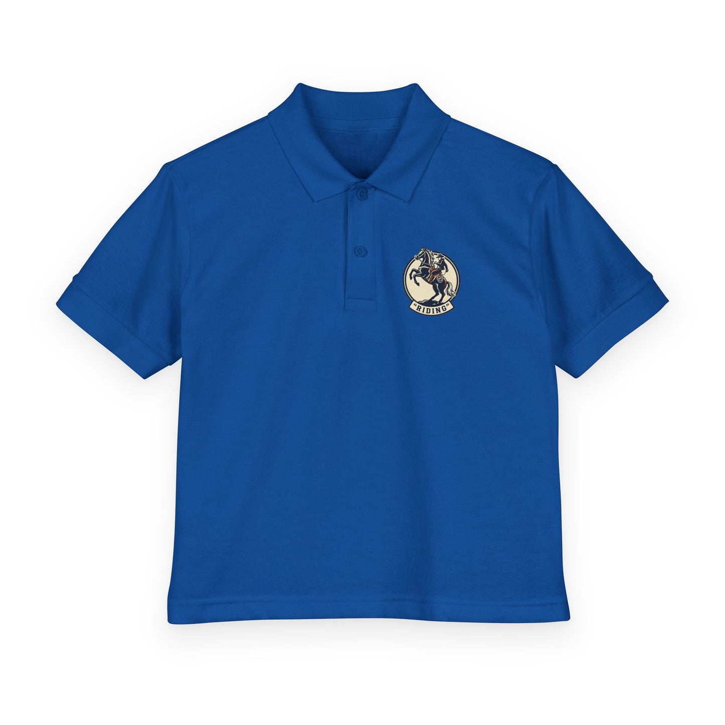 Vintage Globe Explorer logo Youth Polo | embroidered school crest